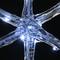 6-Point Star Ice Crystal Snowflake Pair with LED Lights